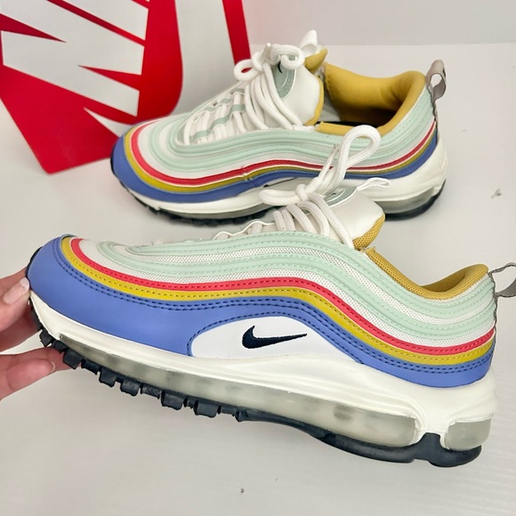 Nike air max 97 summit white/obsedian saphire shoes womens size 6.5 - Picture 4 of 9